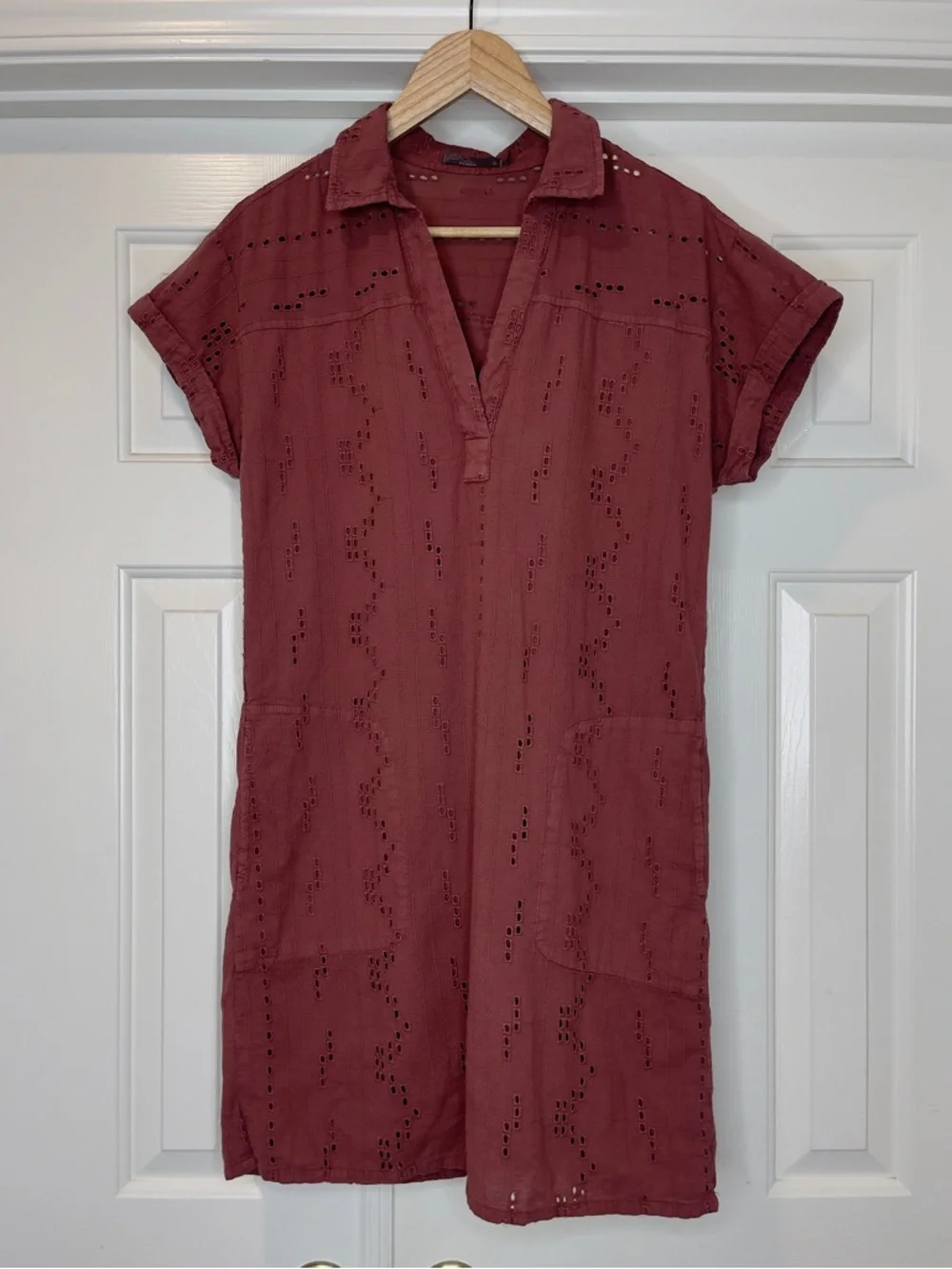 Prana Ladyland Eyelet Dress in Vino Small - Picture 5 of 11